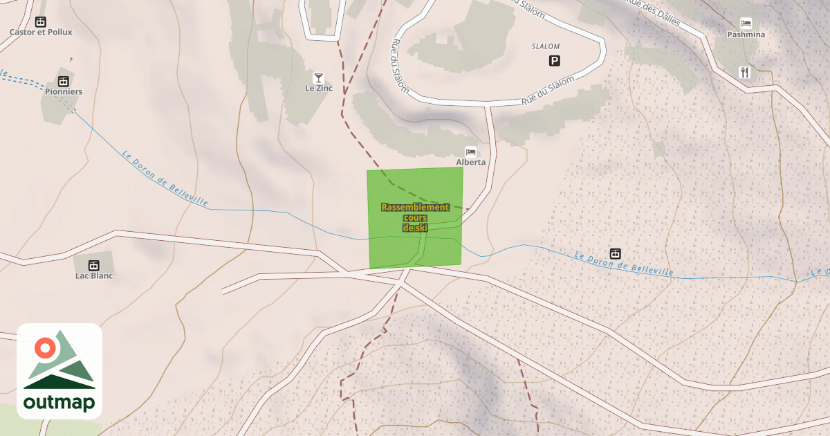 Map of Rassemblement cours de ski