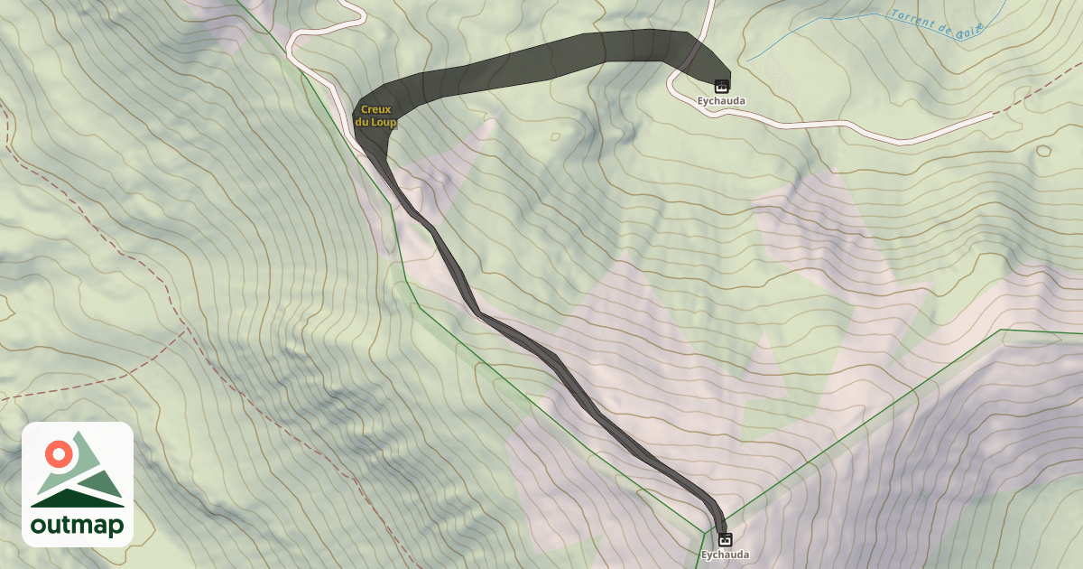 Map of Creux du Loup
