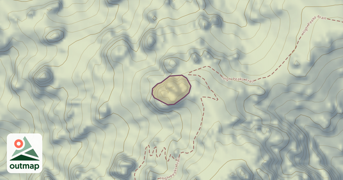 Map of Spike's Peak