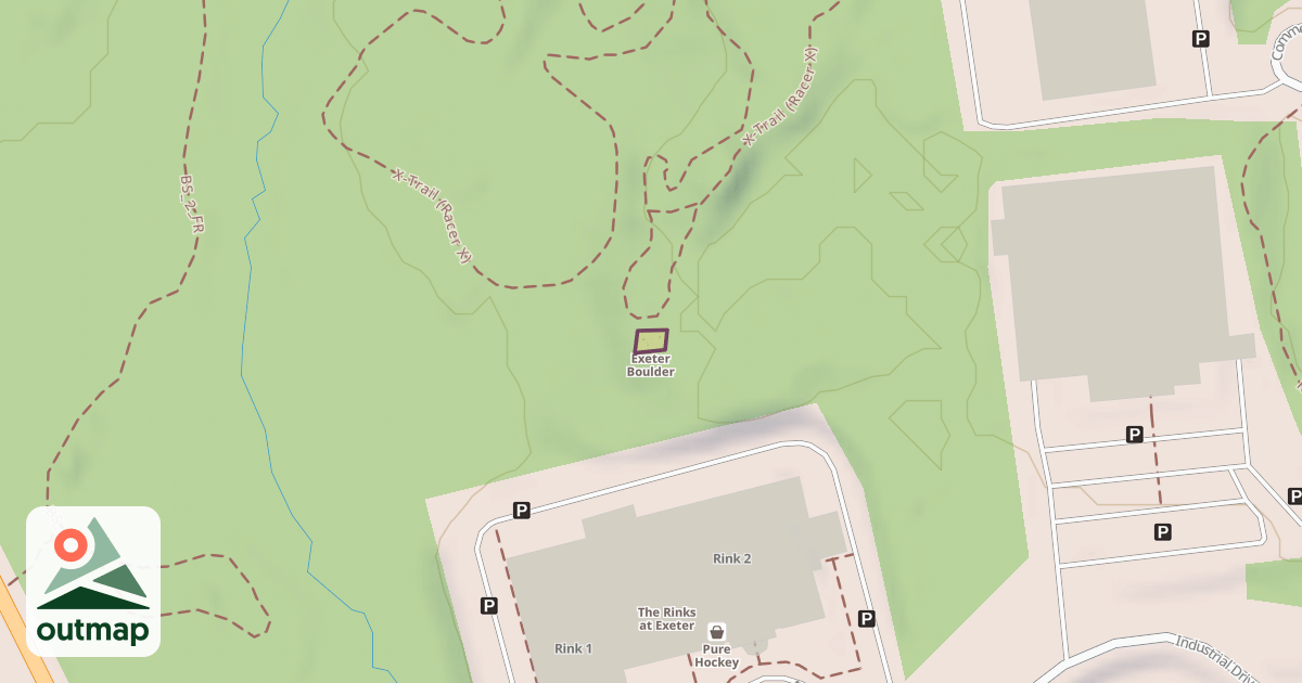 Map of Exeter Boulder