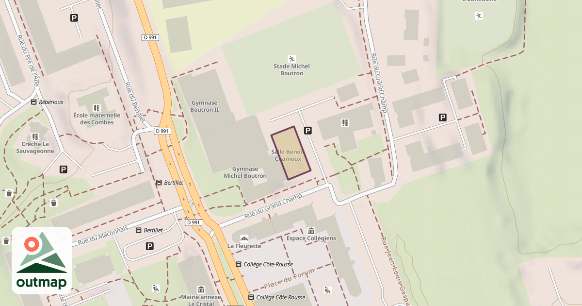 Map of Salle Benoît Chamoux