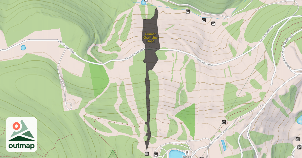 Map of Gunnar Chair Line Slope