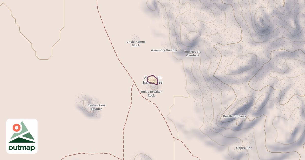 Map of Aiguille de Joshua Tree