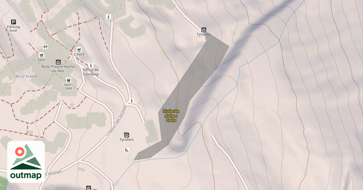 Map of Stade de slalom Dahu