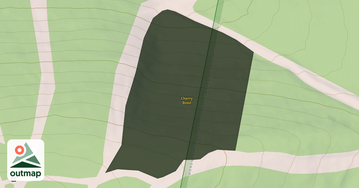 Map of Cherry Bowl