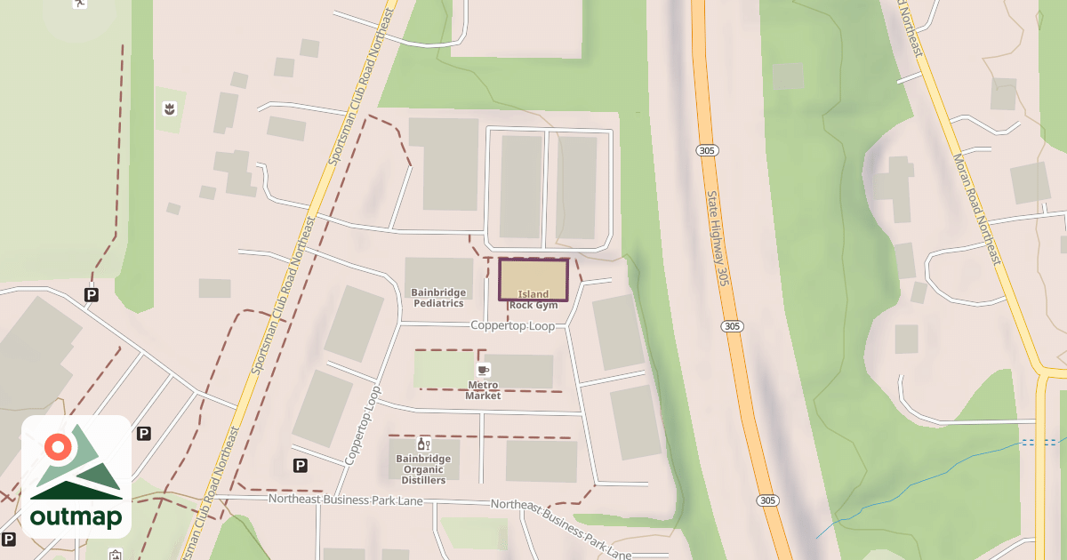 Map of Island Rock Gym