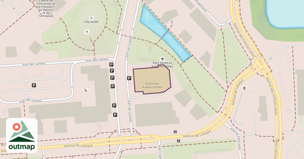 Map of Gymnase Aubiers Ginko