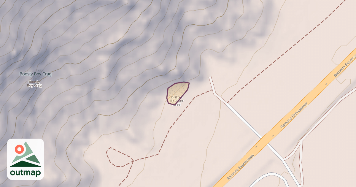 Map of Drifter Boulder Area