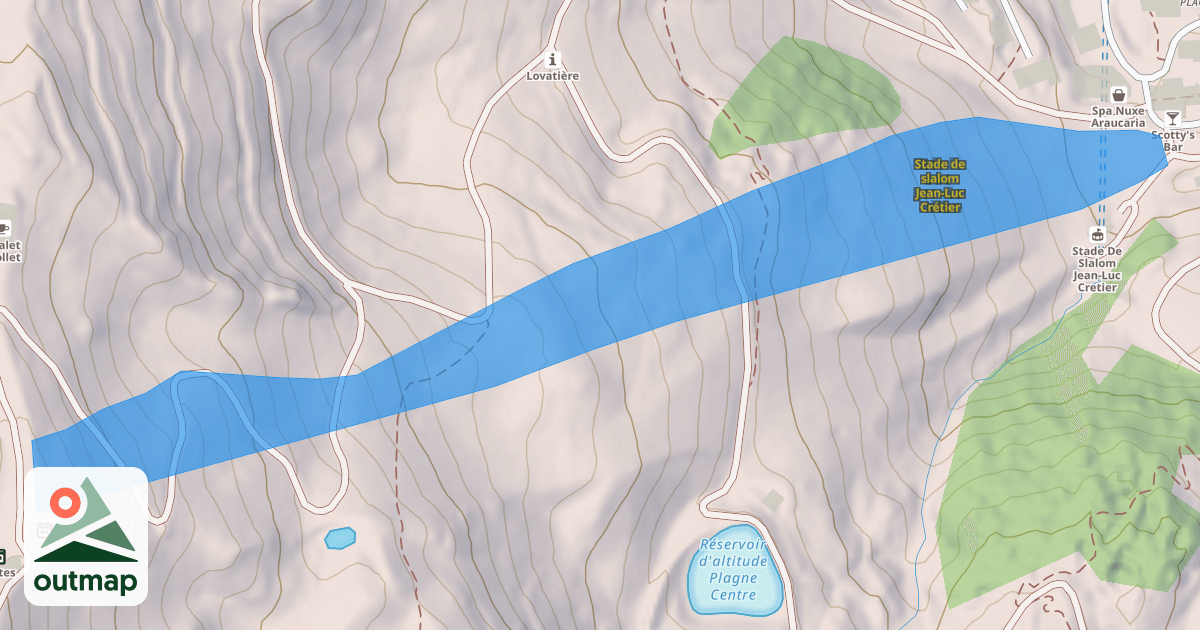 Map of Stade de slalom Jean-Luc Crétier