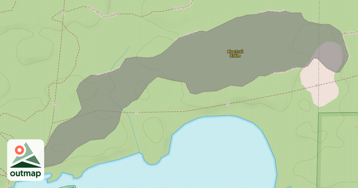 Map of Blue Trail 4.5km