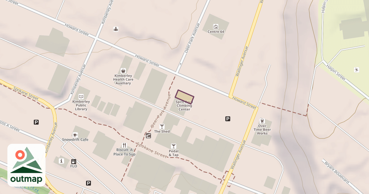 Map of Sprit Rock Climbing Center