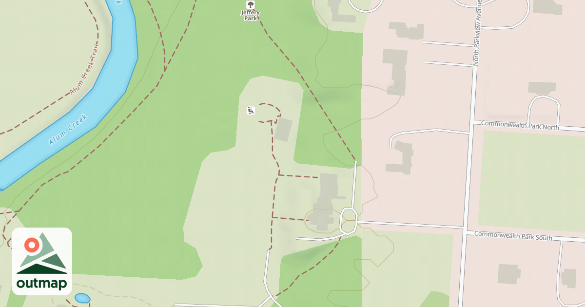 Map of Jeffrey Park Sledding Hill