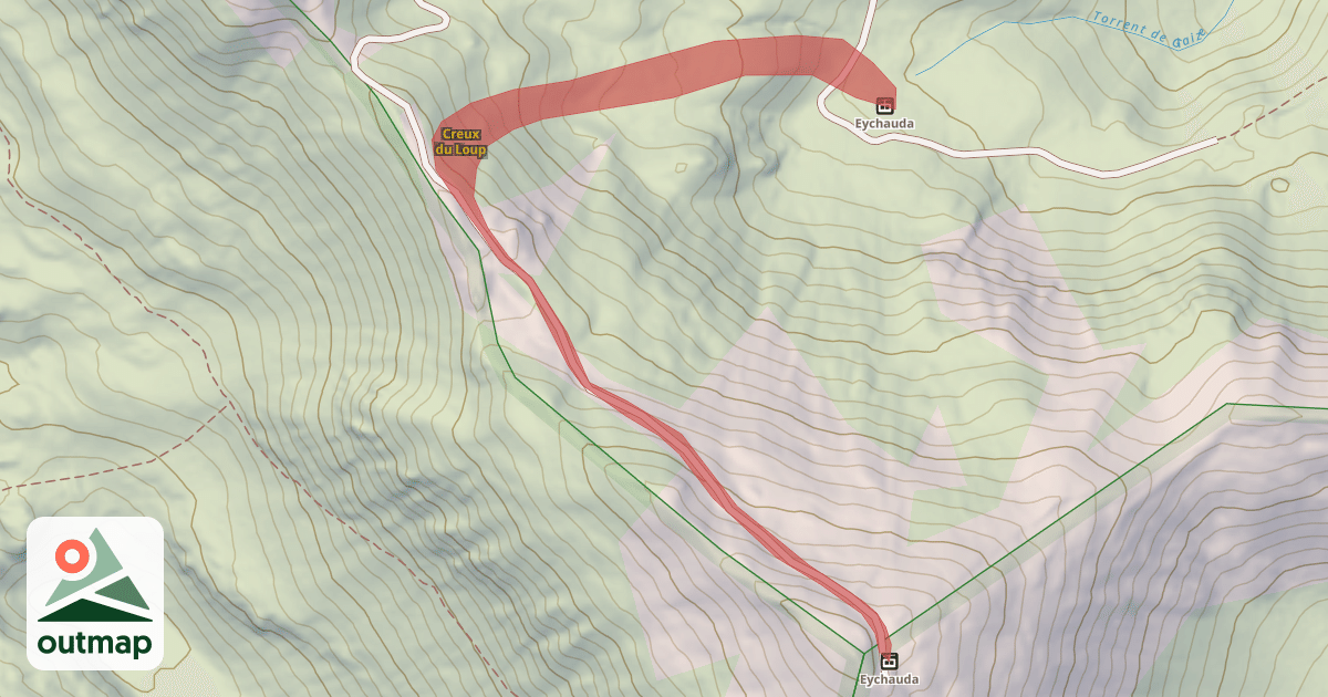Map of Creux du Loup