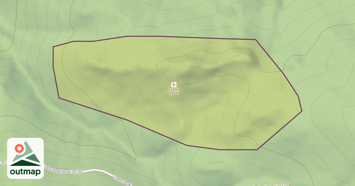 Map of Crafts Peak