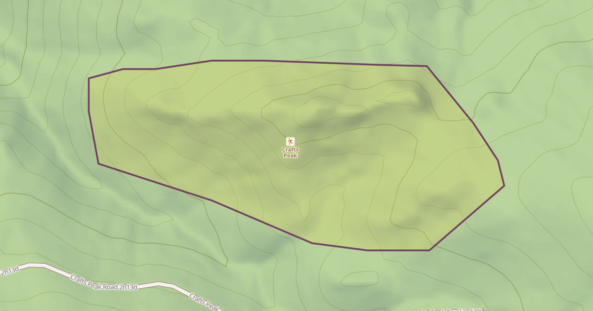 Map preview of Crafts Peak