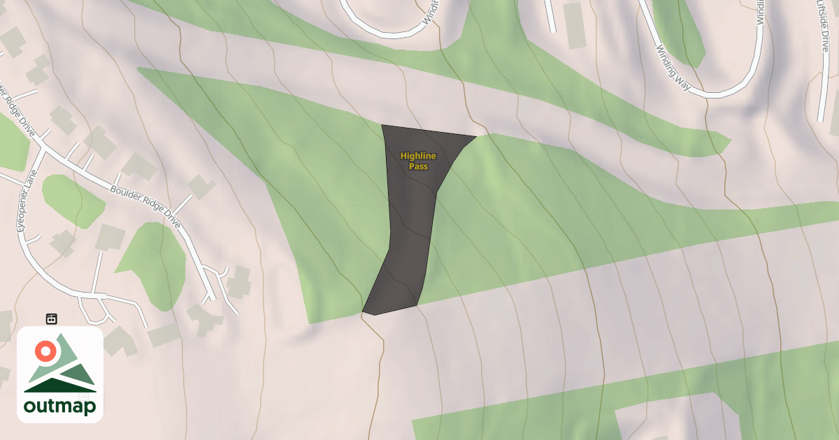 Map of Highline Pass