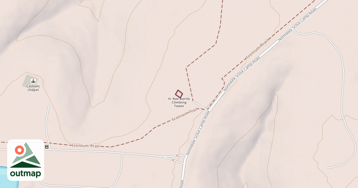 Map of H. Roe Bartle Climbing Tower