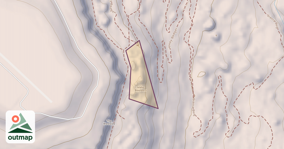 Map of Idaho Boulders
