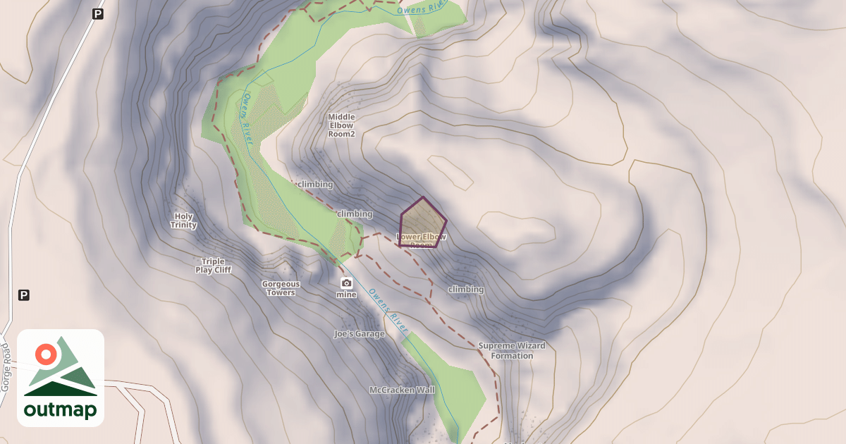 Map of Lower Elbow Room