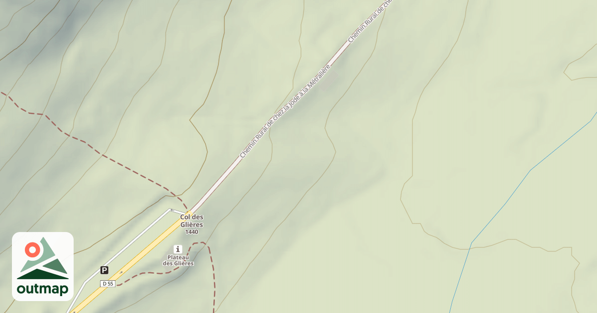 Map of Luge Hiver Les Glières