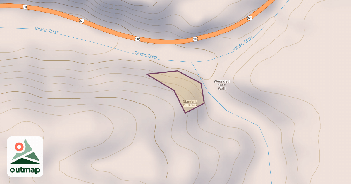 Map of Diamond Buttress