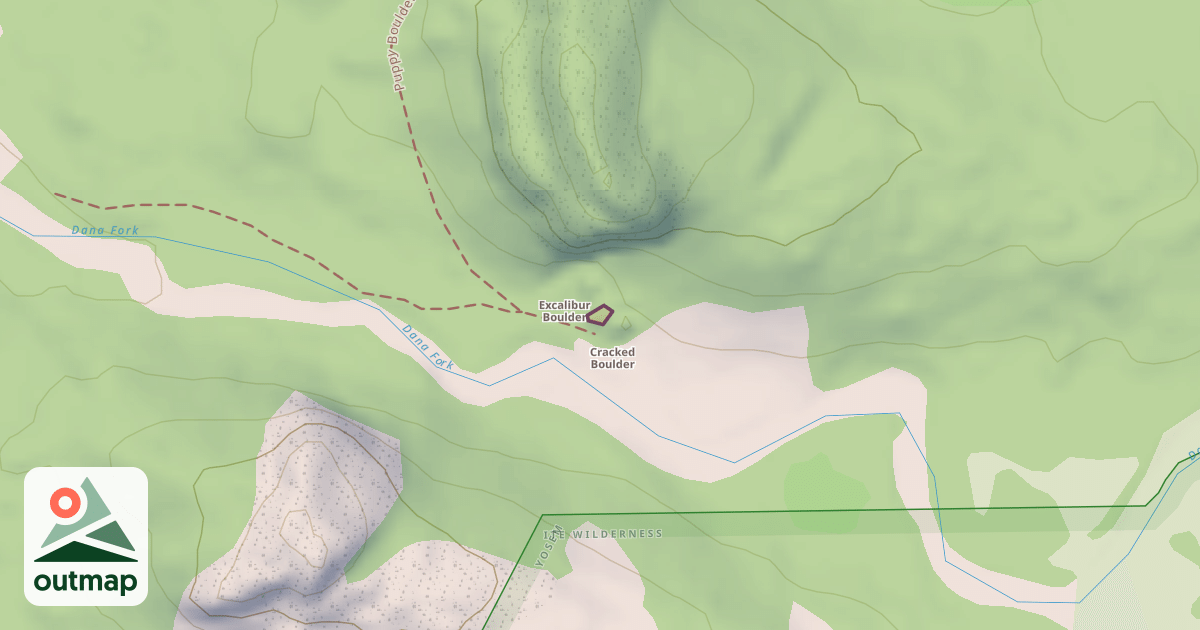 Map of Mantel Boulder