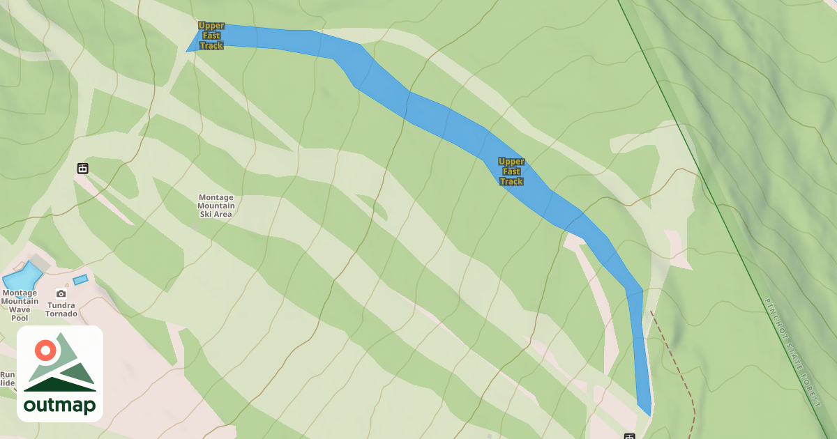 Map of Upper Fast Track