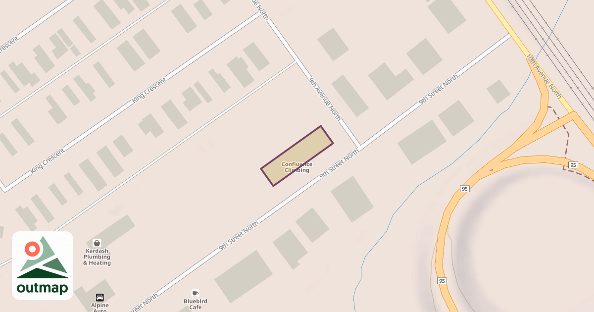 Map of Confluence Climbing