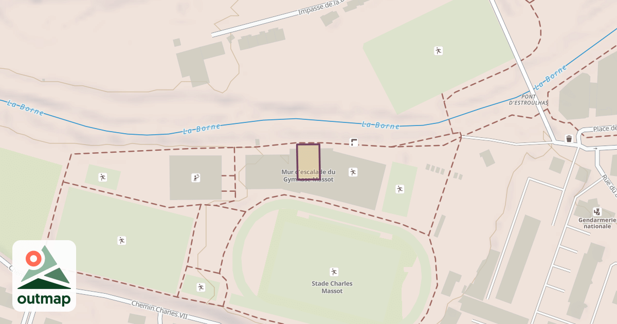 Map of Mur d’escalade du Gymnase Massot
