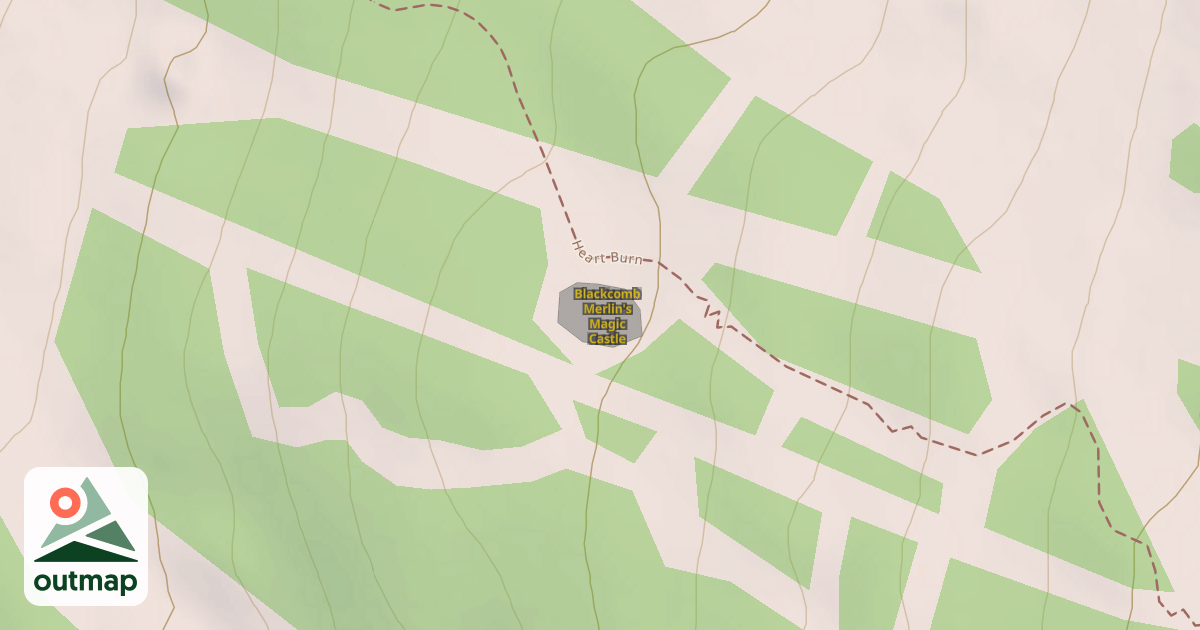 Map of Blackcomb Merlin's Magic Castle