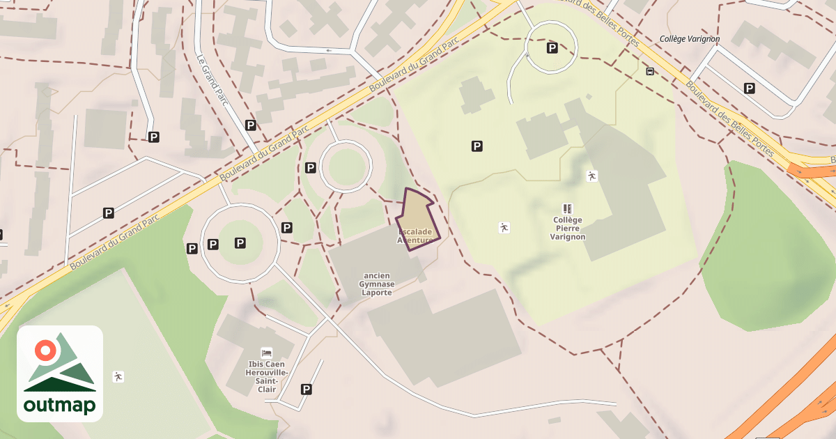Map of Escalade Aventure