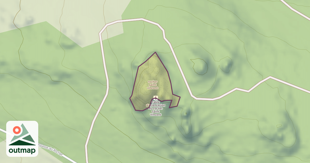 Map of rocher saint vincent