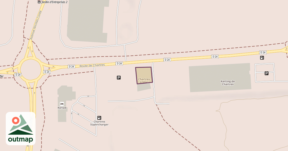 Map of Chartres à bloc