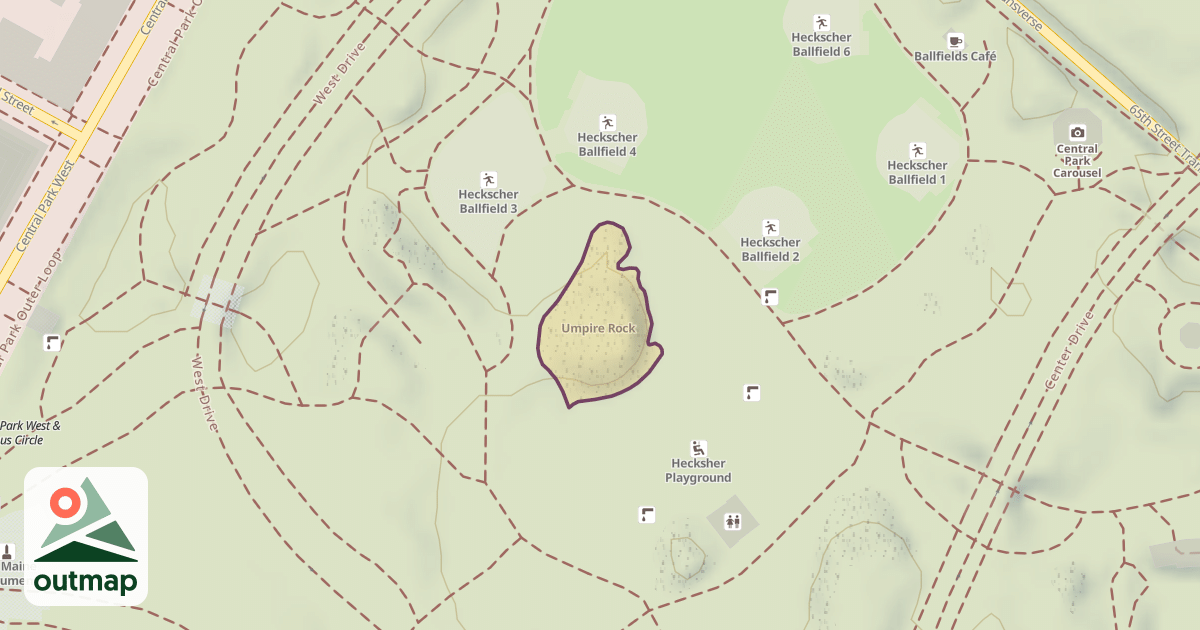 Map of Umpire Rock