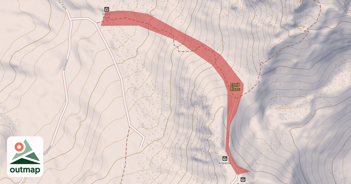 Map of Fond Blanc