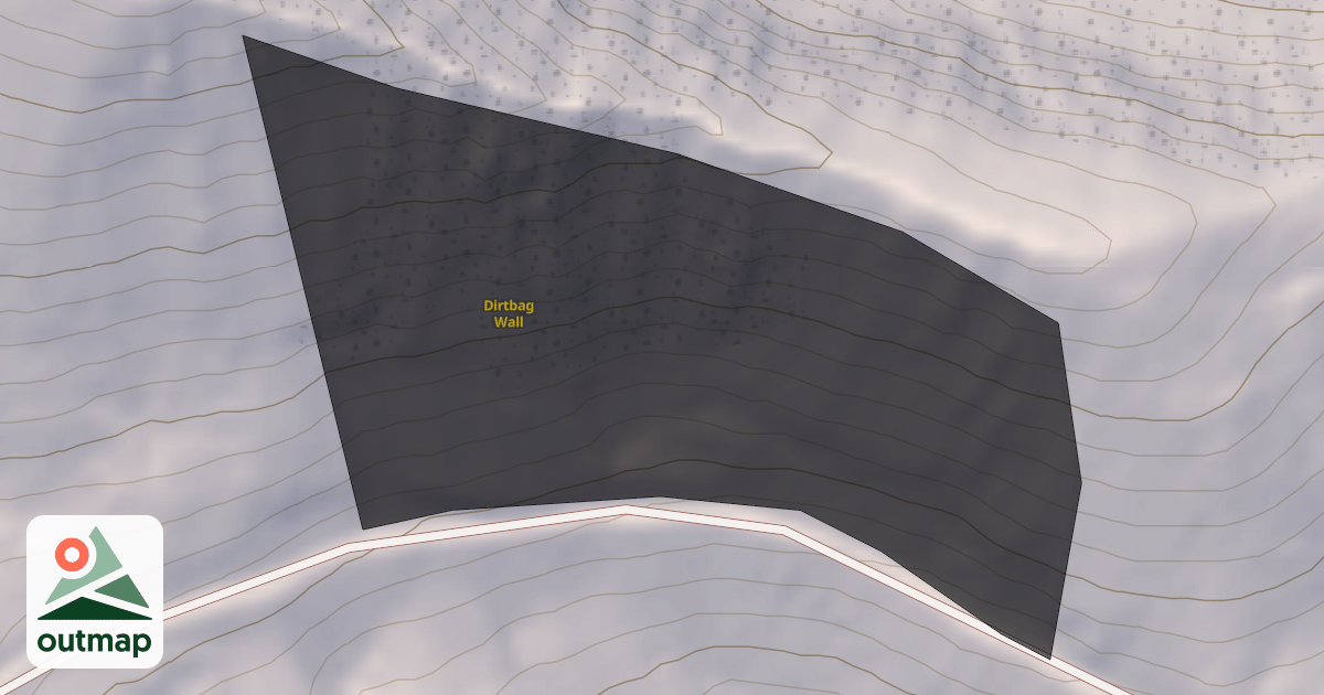 Map of Dirtbag Wall