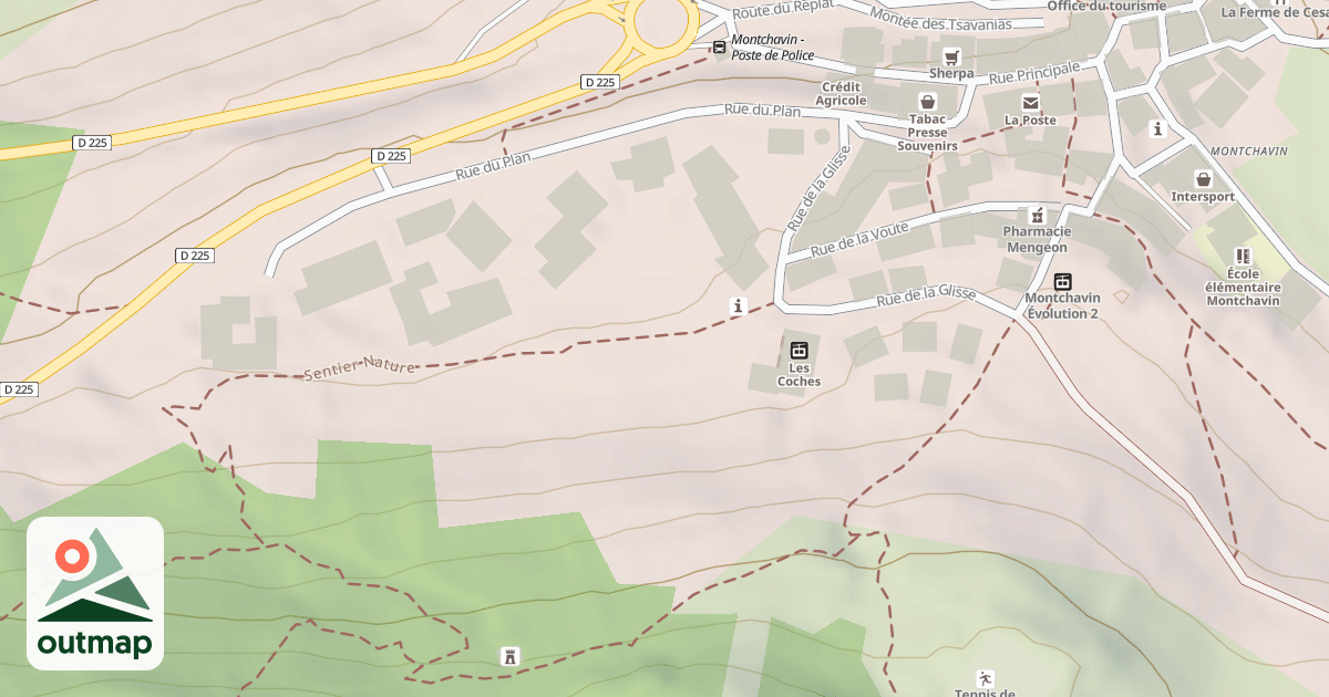 Map of Espace luge
