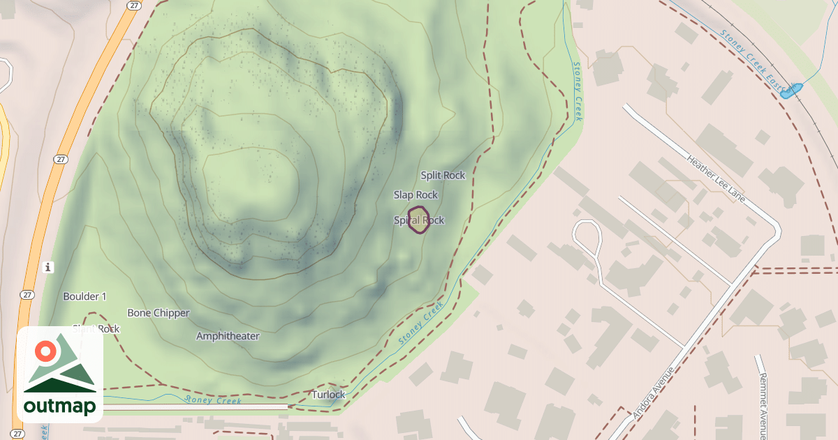 Map of Spiral Rock