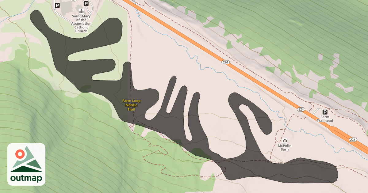 Map of Farm Loop Nordic Trail