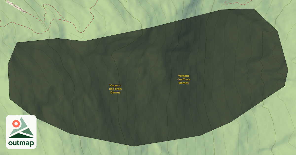 Map of Versant des Trois Dames