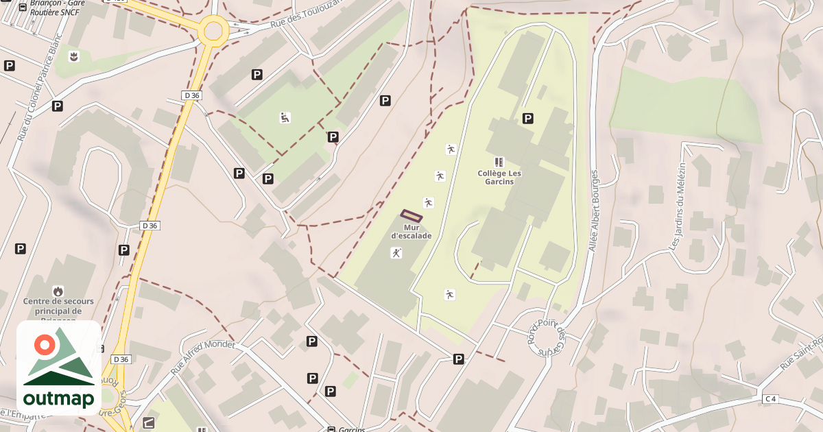 Map of Mur d'escalade