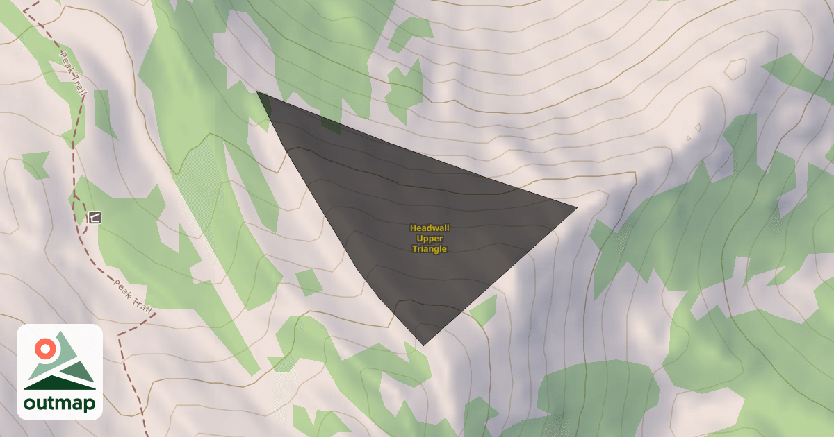 Map of Headwall Upper Triangle