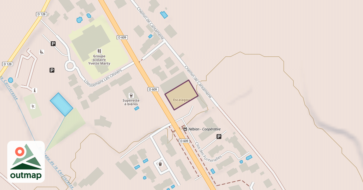 Map of Escalagou