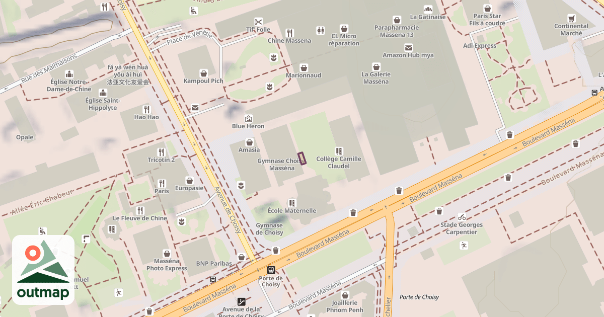 Map of Gymnase de Choisy