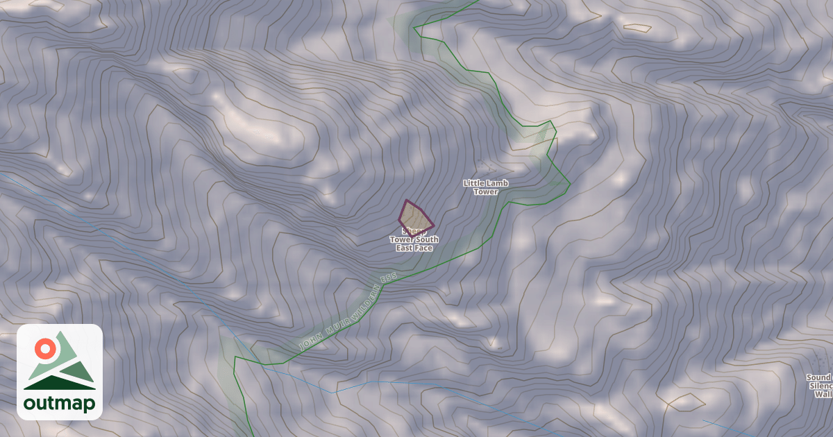 Map of Sheep Tower South East Face