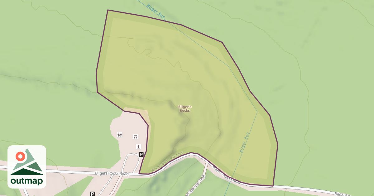 Map of Bilger's Rocks