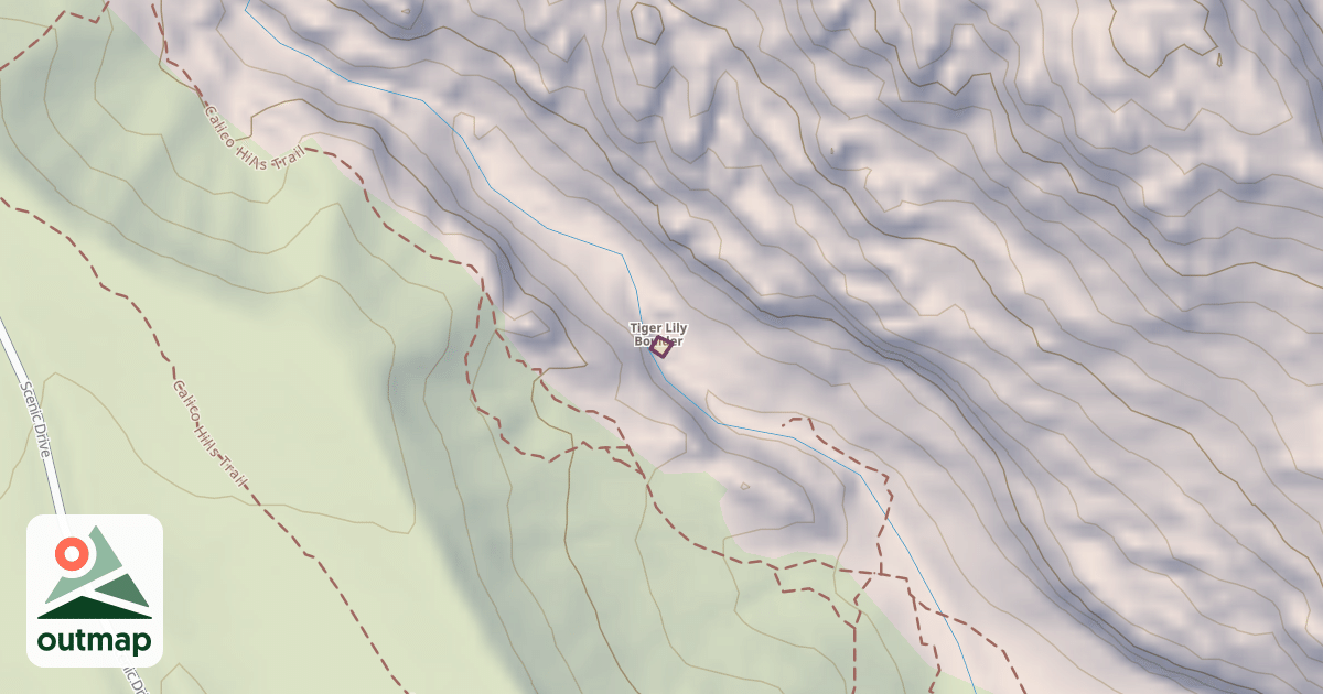 Map of Climbing Boulder