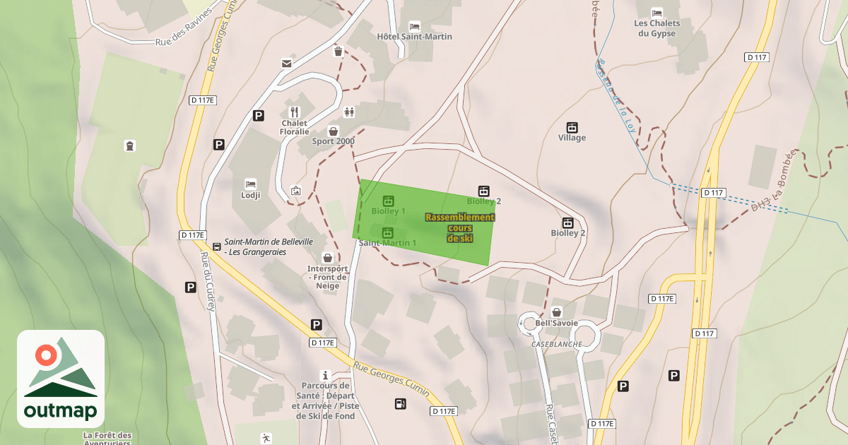 Map of Rassemblement cours de ski