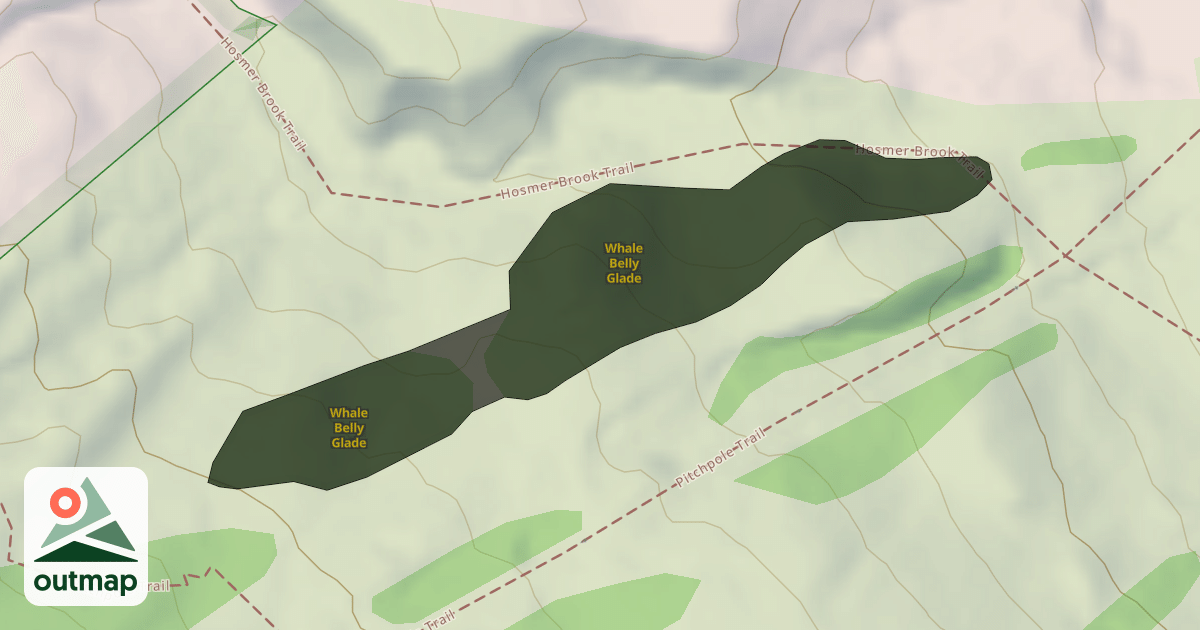 Map of Whale Belly Glade