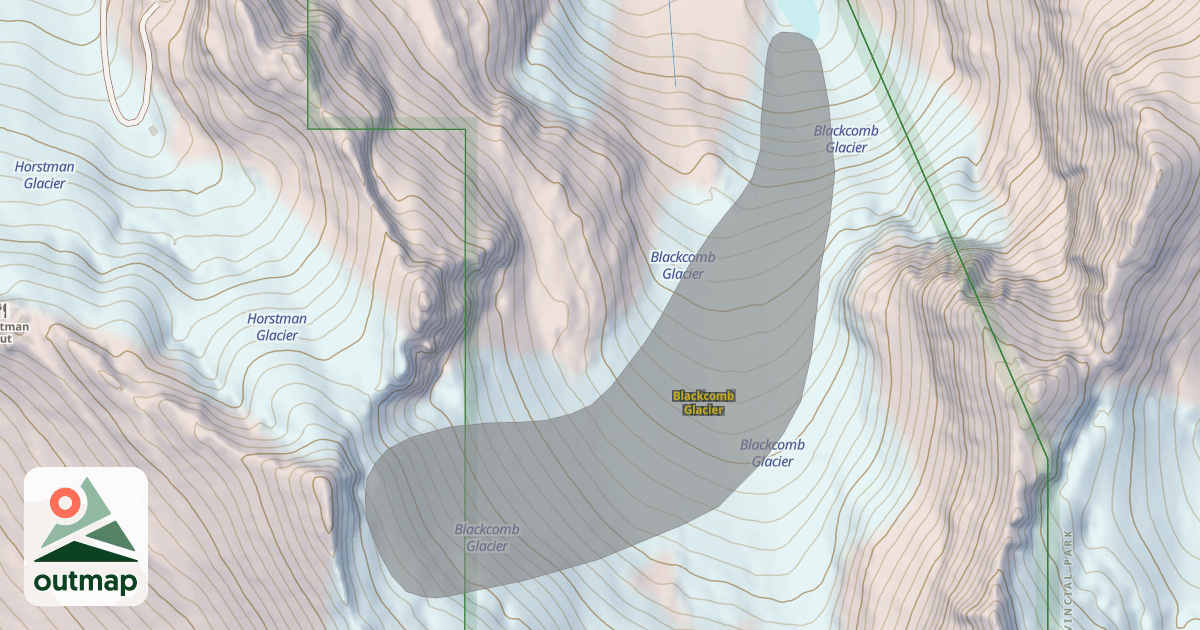 Map of Blackcomb Glacier